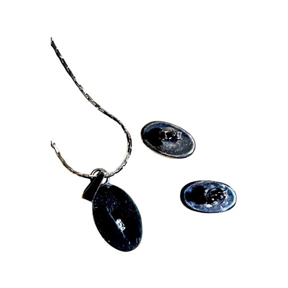 Vintage Set of Lapis Lazuli Necklace and Earrings - Picture 4 of 9